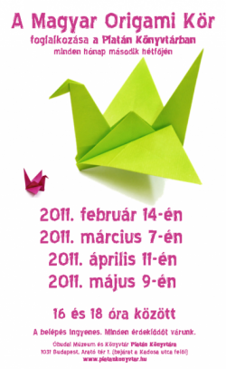 Magyar Origami Kör foglalkozása Budapesten