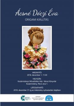 Ácsné Dóczi Éva origami kiállítása Kozármislenyben