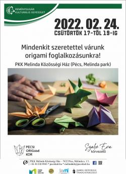 Origami foglalkozás - Pécs 2022.02.24.