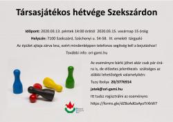 Társasjátékos hétvége Szekszárdon - újratöltve márciusban