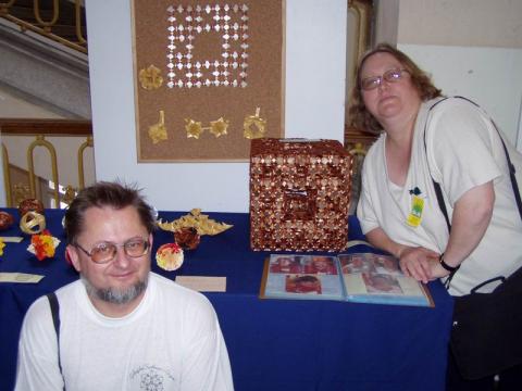 Krystyna és Wojciech Burczyk a modelljeikkel