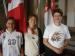Andrea Thanner a Német Origami Szövetség elnöke lányával és Villányi Mariannal